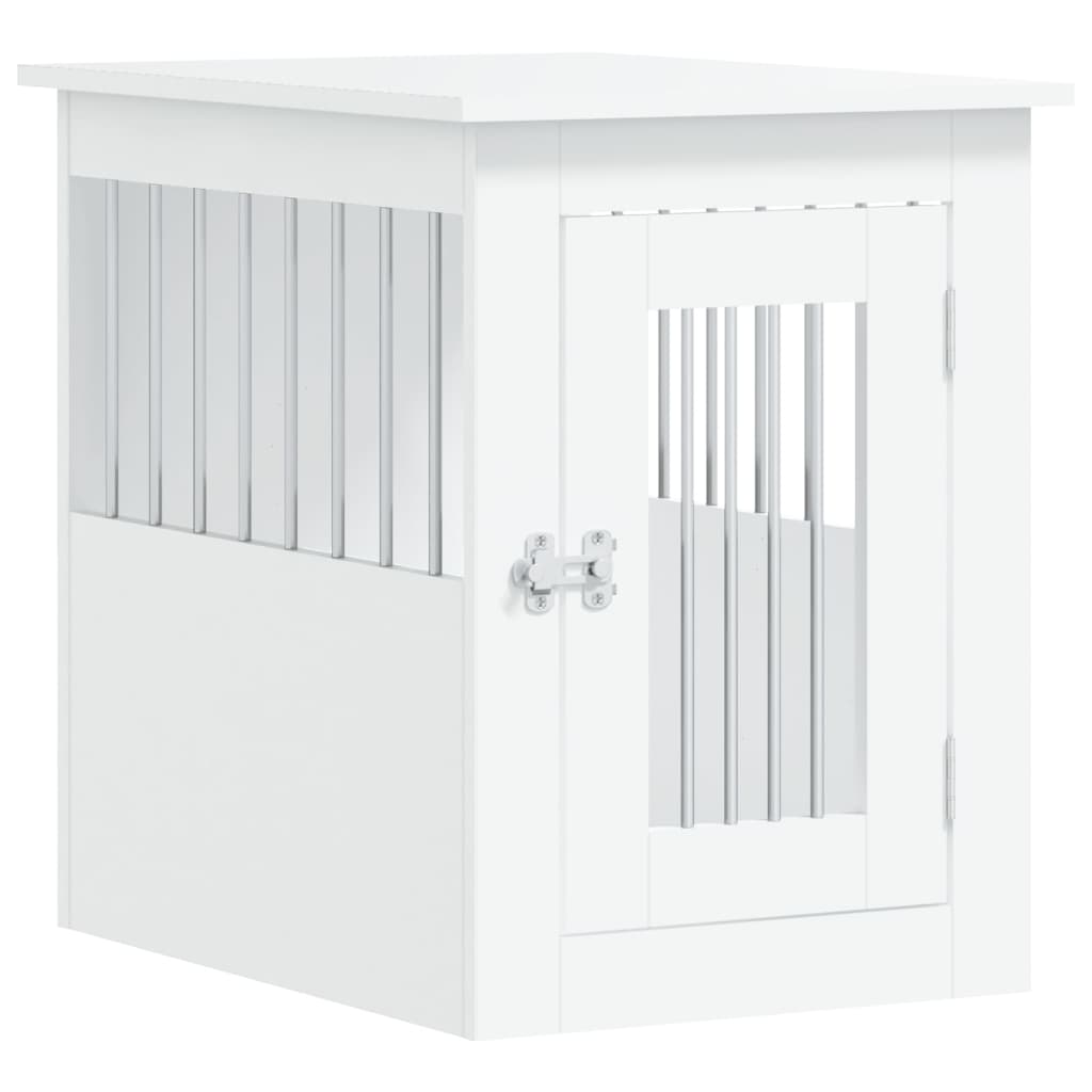 Vidaxxl cage pour chien 45x62x59 cm bois d'ingénierie blanc