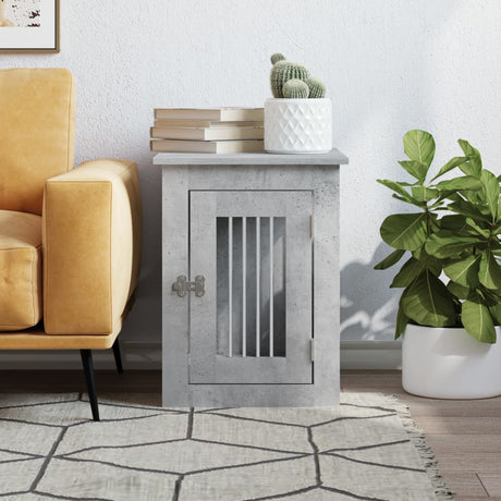Vidaxxl cage pour chien 45x62x59 cm dérivé du bois béton gris