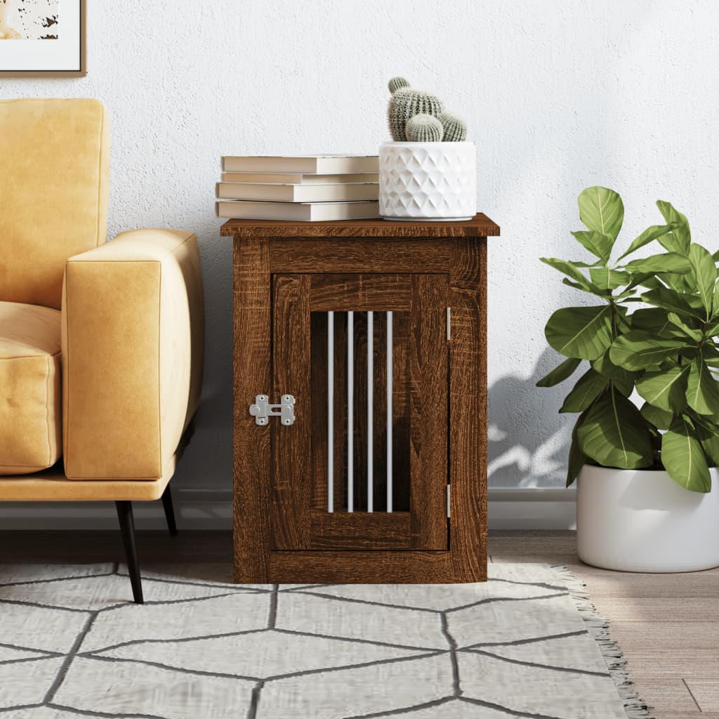 Vidaxxl cage pour chien 45x62x59 cm en dérivé du bois coloris chêne marron
