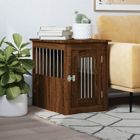 Vidaxxl cage pour chien 45x62x59 cm en dérivé du bois coloris chêne marron