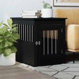 Vidaxxl cage pour chien 55x75x65 cm bois fini noir