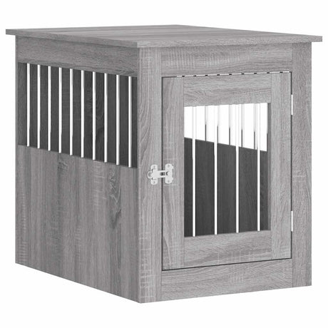 Vidaxxl cage pour chien 55x75x65 cm en dérivé du bois gris sonoma