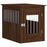 Vidaxxl cage pour chien 55x75x65 cm en dérivé du bois coloris chêne marron