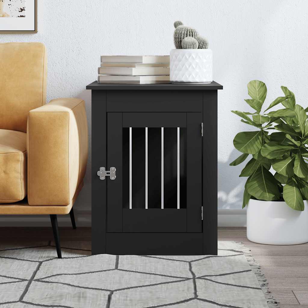 Vidaxl cage pour chien 55 x 80 x 68 cm bois traité noir