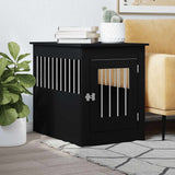 Vidaxl cage pour chien 55 x 80 x 68 cm bois traité noir