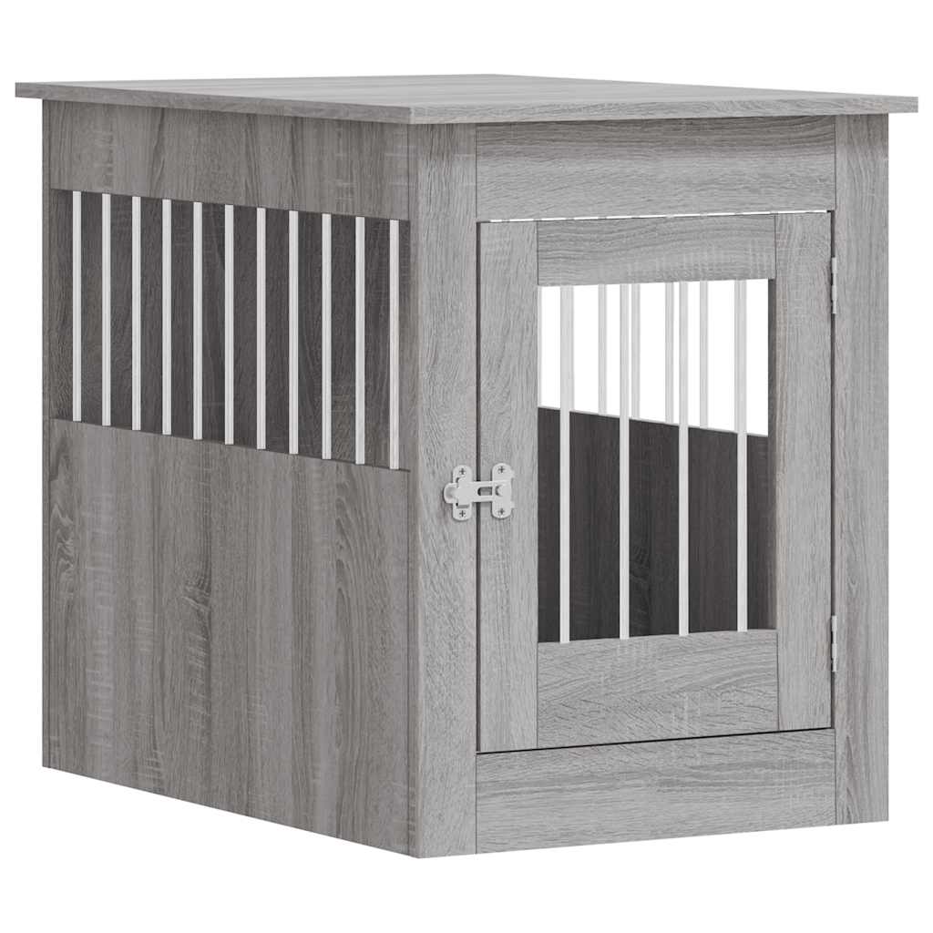 Vidaxl cage pour chien 55 x 80 x 68 cm bois artisanal gris sonoma