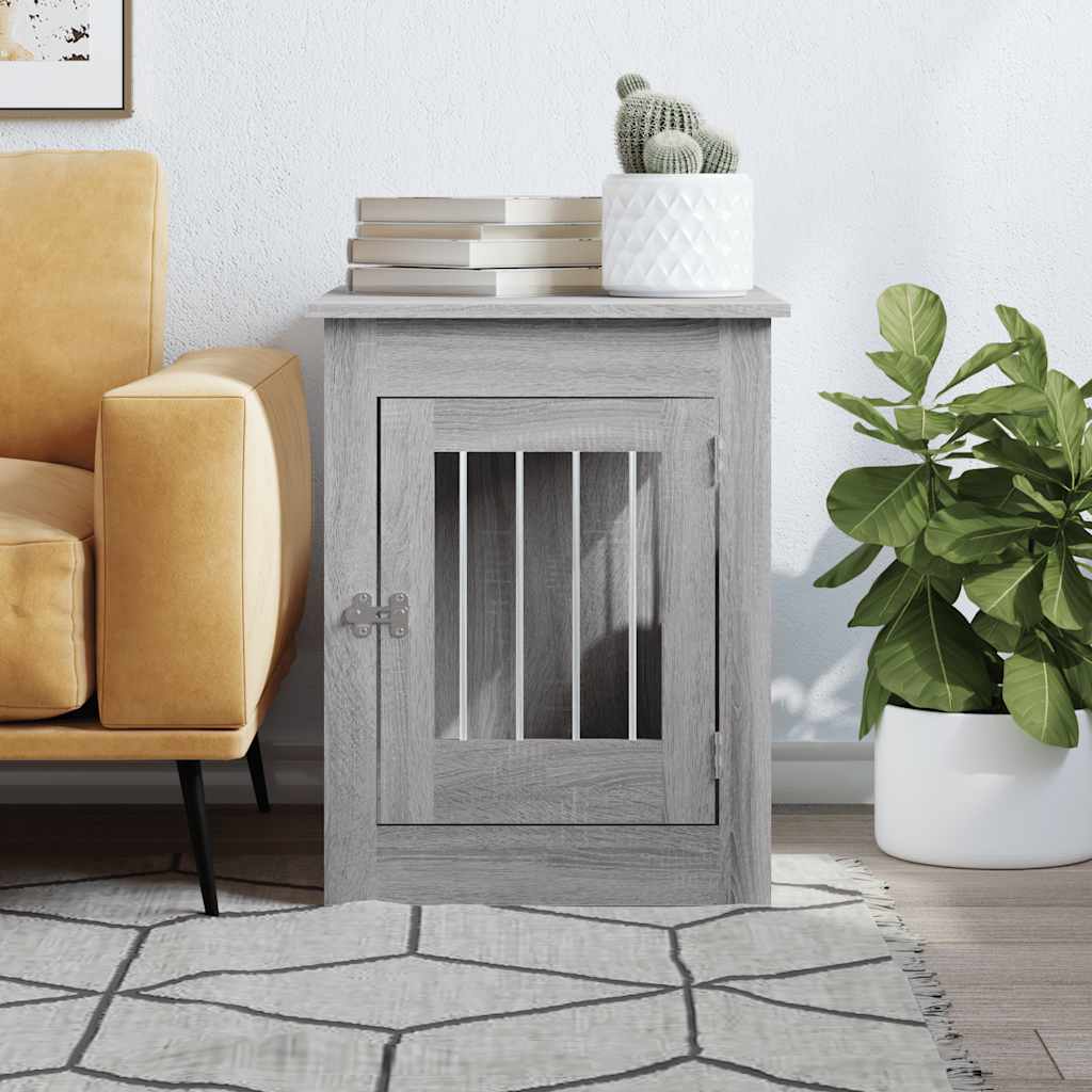 Vidaxl cage pour chien 55 x 80 x 68 cm bois artisanal gris sonoma