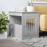 Vidaxl cage pour chien 55 x 80 x 68 cm bois artisanal gris sonoma