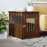 Vidaxxl cage pour chien 55 x 80 x 68 cm bois traité couleur chêne marron