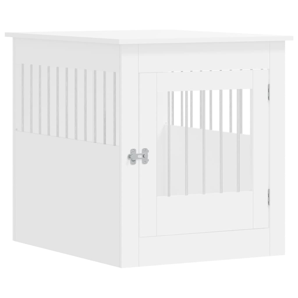 Vidaxxl cage pour chien 64,5x80x71 cm bois d'ingénierie blanc