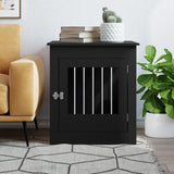 Vidaxxl cage pour chien 64,5x80x71 cm bois fini noir