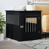 Vidaxxl cage pour chien 64,5x80x71 cm bois fini noir