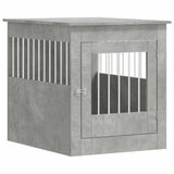 Vidaxxl cage pour chien 64,5x80x71 cm bois d'ingénierie béton gris