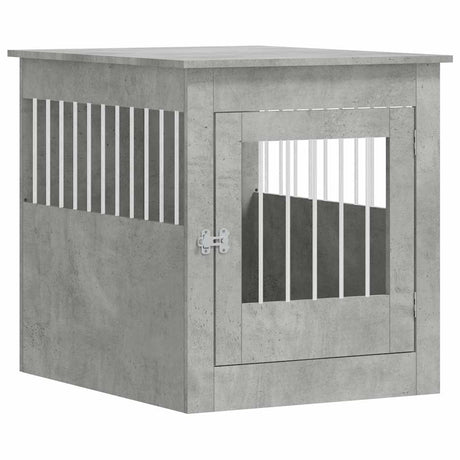 Vidaxxl cage pour chien 64,5x80x71 cm bois d'ingénierie béton gris