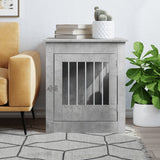 Vidaxxl cage pour chien 64,5x80x71 cm bois d'ingénierie béton gris