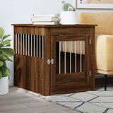 Vidaxxl cage pour chien 64,5x80x71 cm bois fini couleur chêne marron