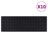 Vidaxl Stair Mats 10 St 25x75 cm gummi