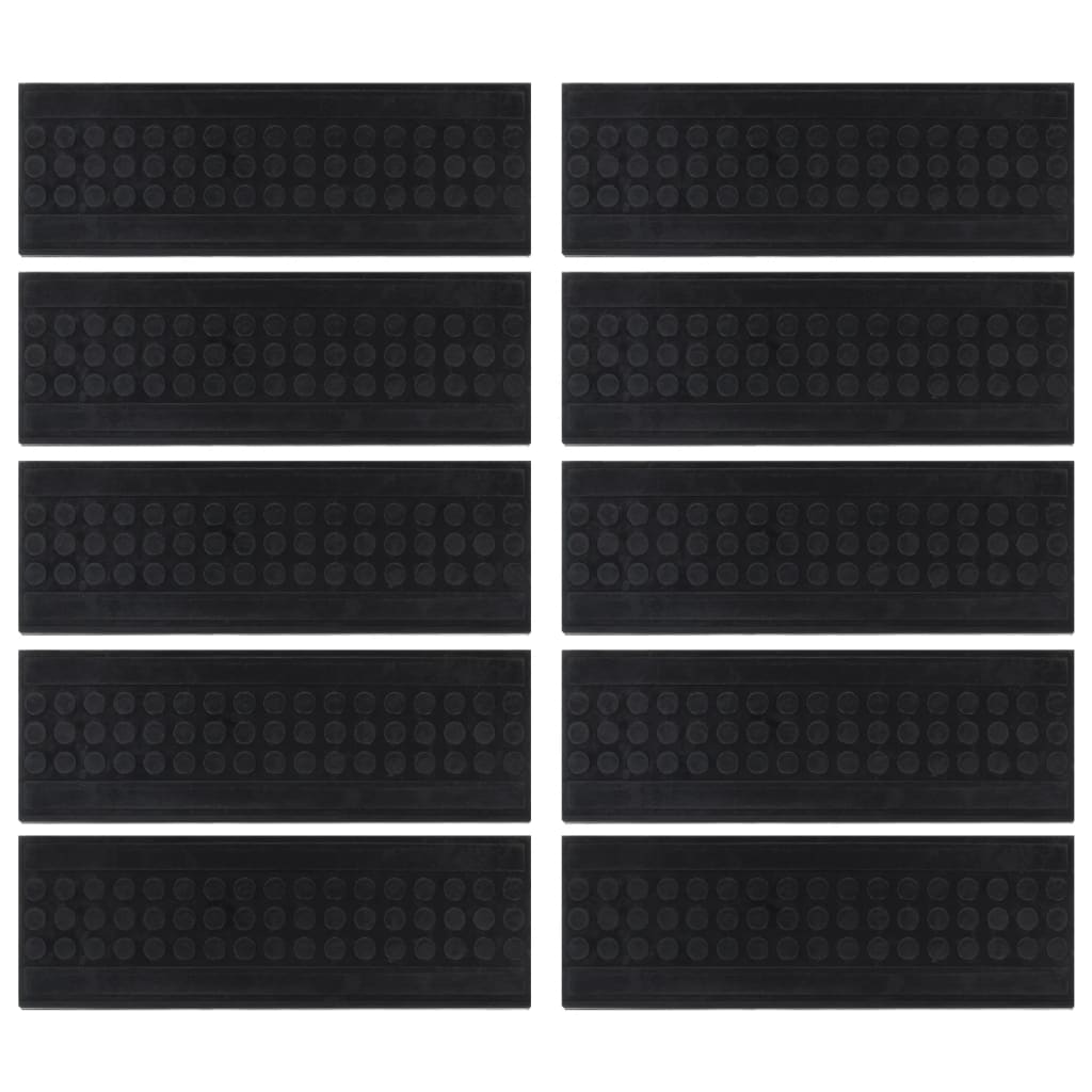 Vidaxl Stair Mats 10 St 25x75 cm gummi