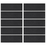 Vidaxx tapis d'escalier 10 pcs 25x75 cm caoutchouc