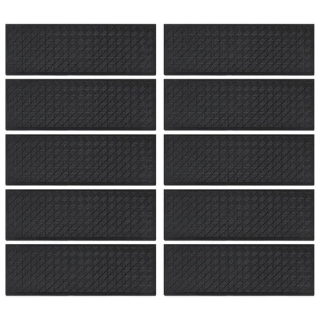 Vidaxx tapis d'escalier 10 pcs 25x75 cm caoutchouc