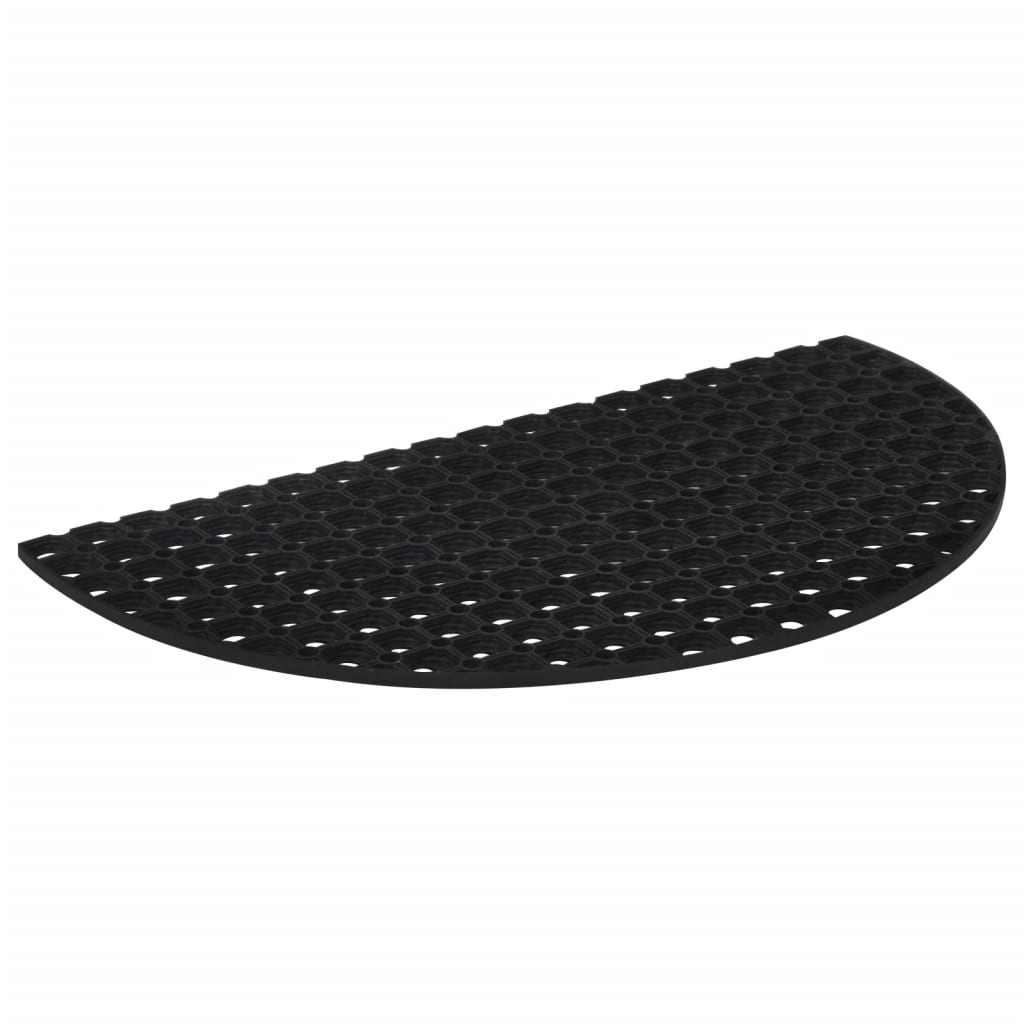 Vidaxx paillasson semi-circulaire 45x75 cm caoutchouc