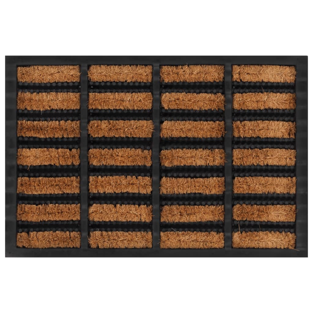 Vidaxl Doormat rechteckeg 40x60 cm Gummi a Kokosnossfaser