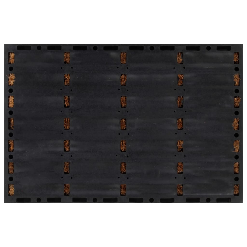 Vidaxl Doormat rechteckeg 40x60 cm Gummi a Kokosnossfaser