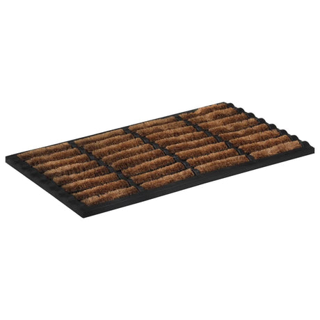 Vidaxx paillasson rectangulaire 45x75 cm caoutchouc et fibre de coco