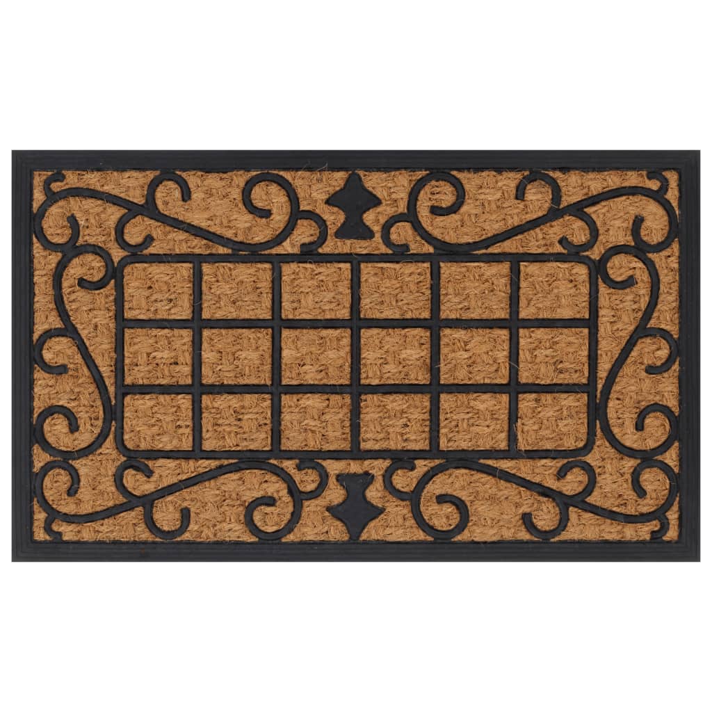 Vidaxx paillasson rectangulaire 45x75 cm caoutchouc et fibre de coco