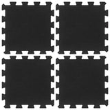 Carreaux de caoutchouc vidaxl 4 pcs 16 mm 30x30 cm noir