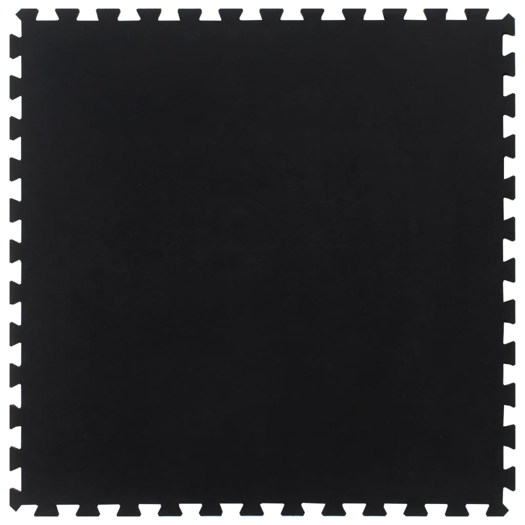 Carreaux de caoutchouc vidaxl 12 mm 100x100 cm noir