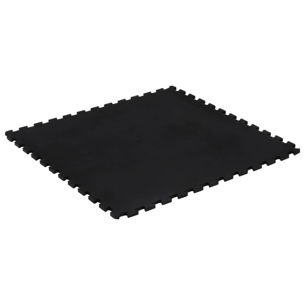 Vidaxl Piastrella di gomma 12 mm 100x100 cm nero