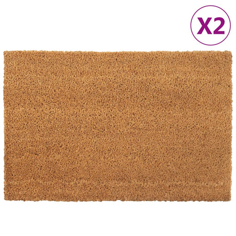 Vidaxx paillassons 2 pcs 40x60 cm fibre de coco tuftée naturelle