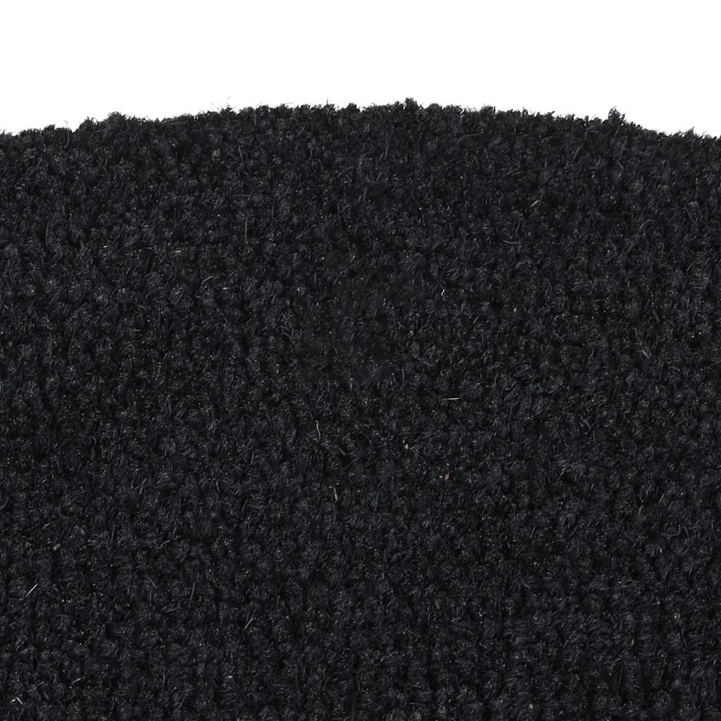 Vidaxx paillasson semi-circulaire 50x80 cm tufté fibre de coco noir