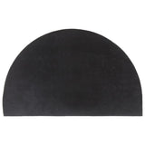 VidaXL Paillasson semi-circulaire 50x80 cm touffeté fibre de coco gris foncé