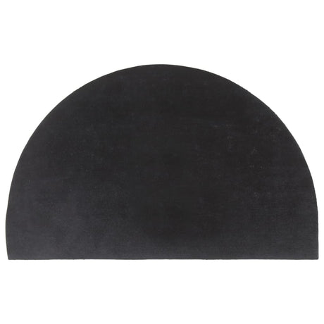 VidaXL Paillasson semi-circulaire 50x80 cm touffeté fibre de coco gris foncé