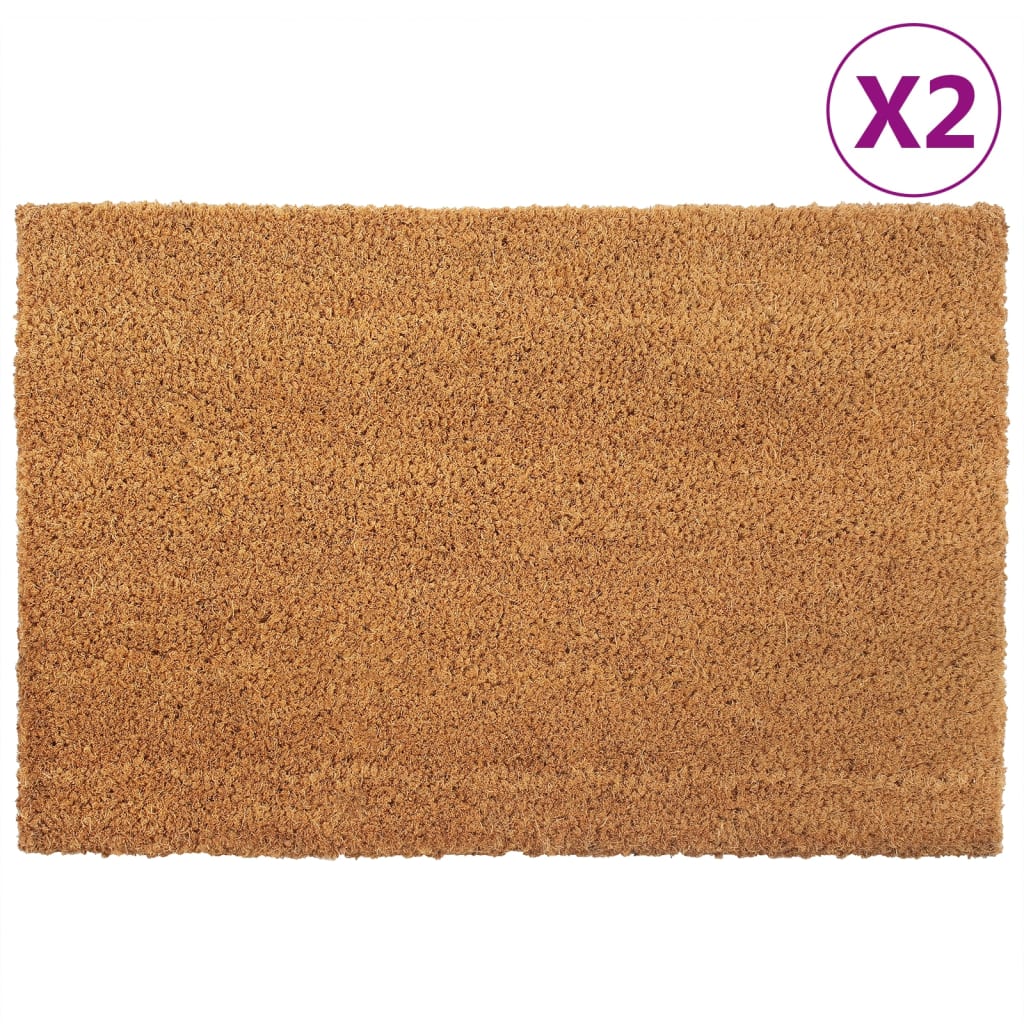 Vidaxl Doormats 2 PCS 40x60 cm tufted kokosnødfiber naturlig