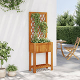 Vidaxx jardinière avec treillis et étagère 55x29,5x152 cm bois d'acacia