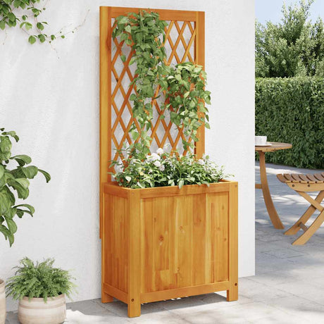Vidaxx jardinière avec treillis 55x29,5x132 cm bois d'acacia massif