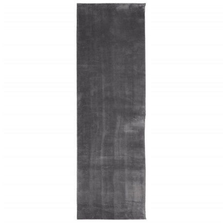 VidaXL tapis huarte poils courts doux lavable 80x250 cm anthracite