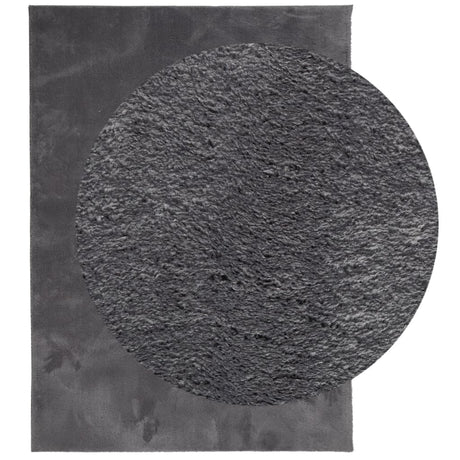VidaXL tapis huarte poils courts doux lavable 120x170 cm anthracite