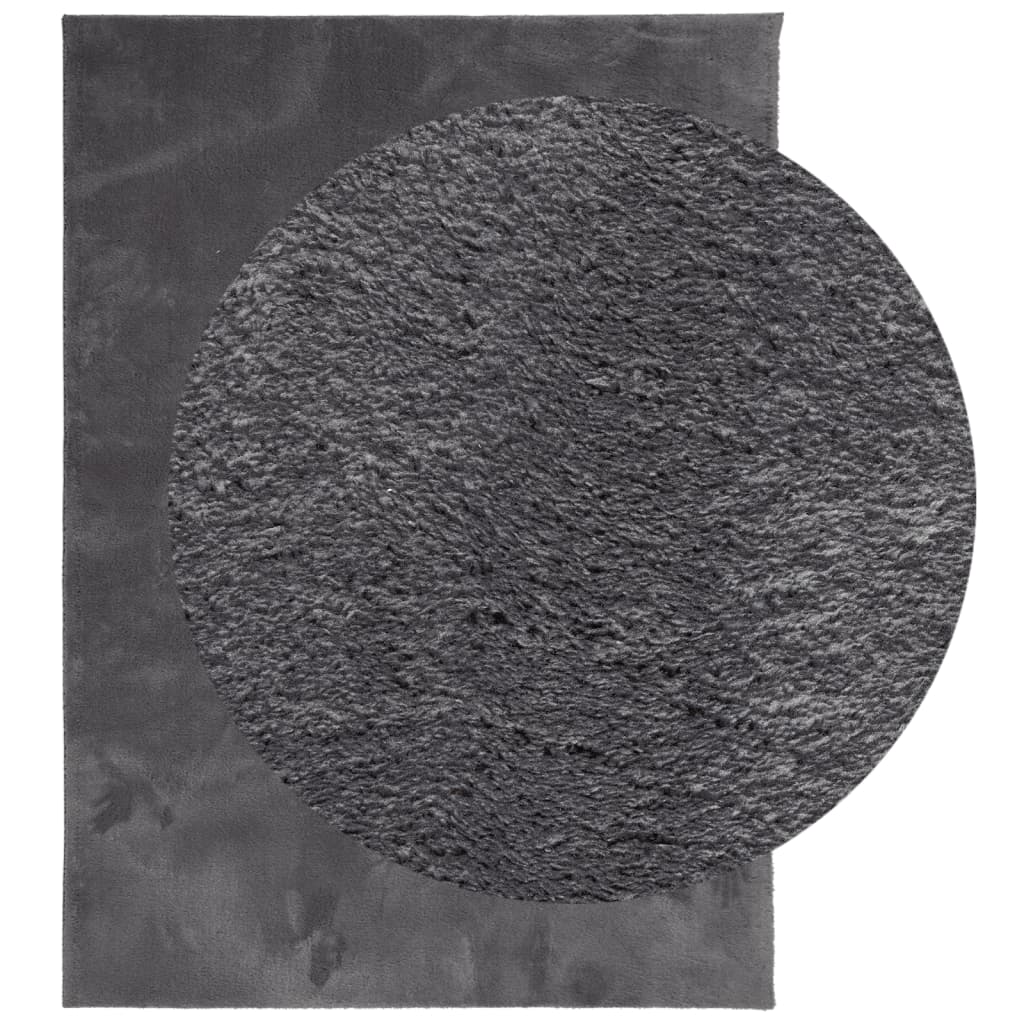 VidaXL tapis huarte poils courts doux lavable 200x280 cm anthracite