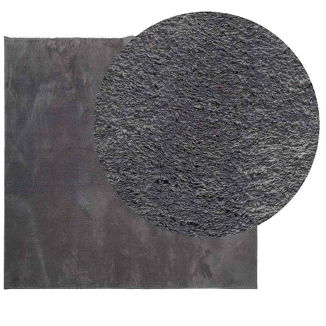VidaXL tapis huarte poils courts doux lavable 240x240 cm anthracite