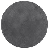 Vidaxl tapis huarte poils courts doux lavable ø 100 cm anthracite