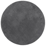 Vidaxl tapis huarte poils courts doux lavable ø 120 cm anthracite