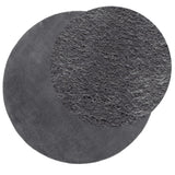 Vidaxl tapis huarte poils courts doux lavable ø 120 cm anthracite
