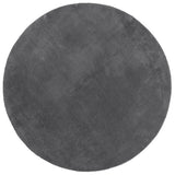 Vidaxl tapis huarte poils courts doux lavable ø 160 cm anthracite