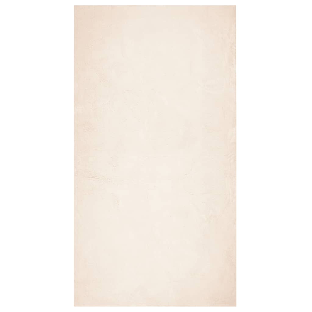 VidaXL tapis huarte poils courts doux lavable 60x110 cm beige