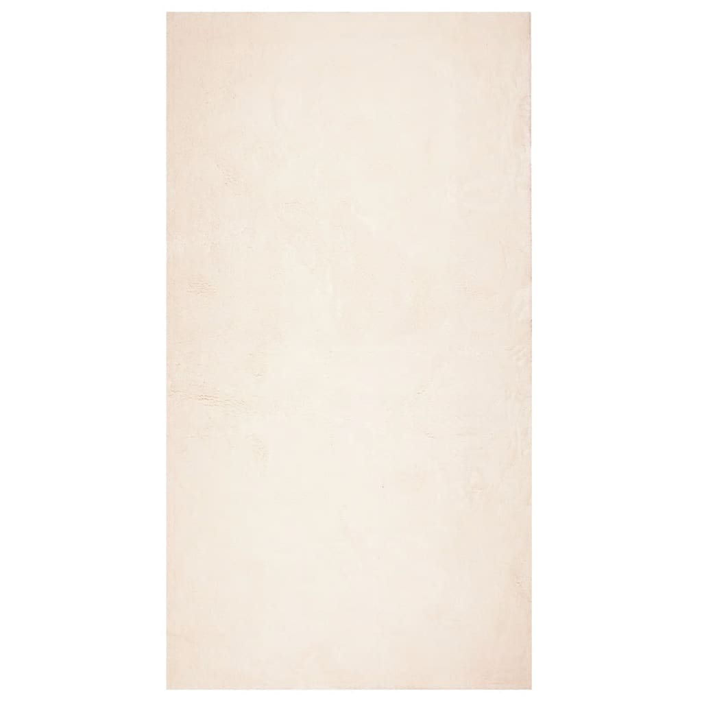 VidaXL tapis huarte poils courts doux lavable 80x150 cm beige