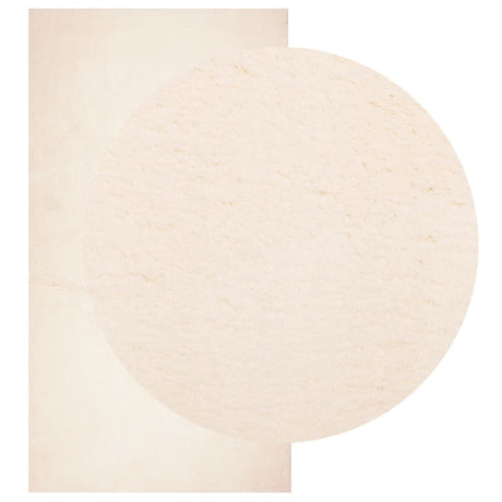 VidaXL tapis huarte poils courts doux lavable 80x150 cm beige